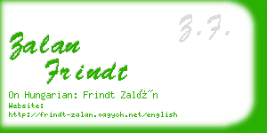 zalan frindt business card